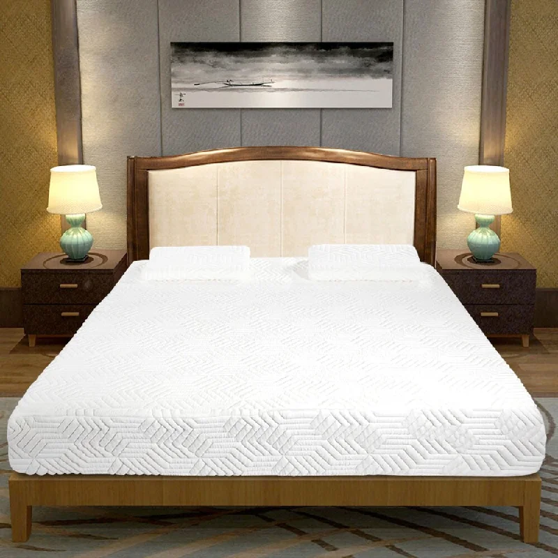 10" Four-Layer COOL Medium Firm Memory Cotton Mattress with Two Pillow