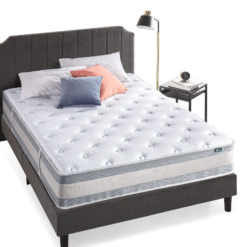 12 Inch Comfort Support Cooling Hybrid Quilted Mattress, Pocket Innersprings for Motion Isolation, Edge Support