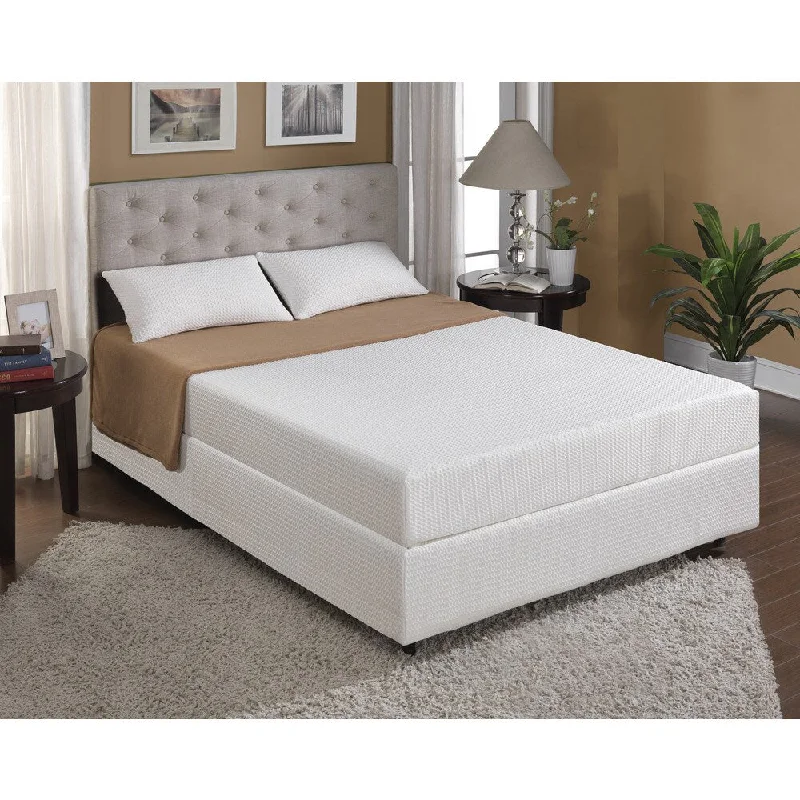 Cool Jewel Twilight 8-inch Queen-size Gel Memory Foam Mattress - WHITE