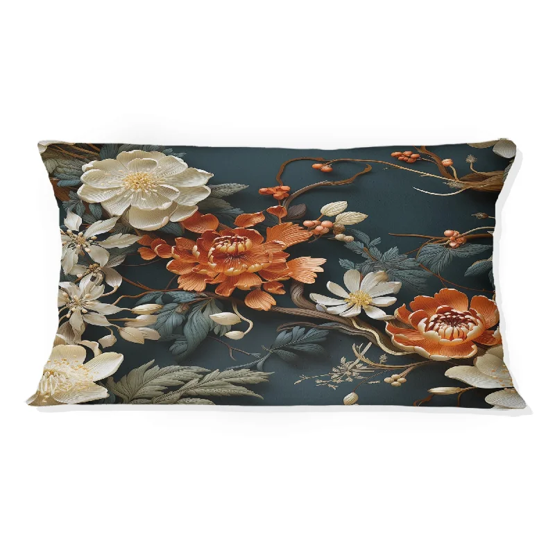 Designart "Natures Harmony" Oriental Printed Throw Pillow