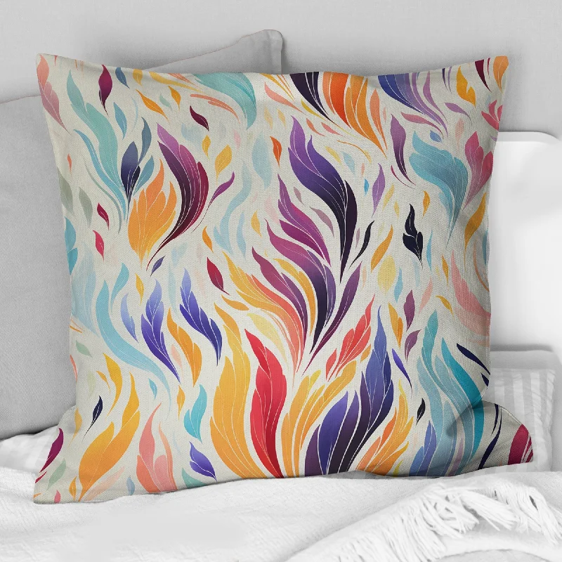 Designart "Purple And Blue Ikat Whimsical Dreams" Ikat Printed Throw Pillow