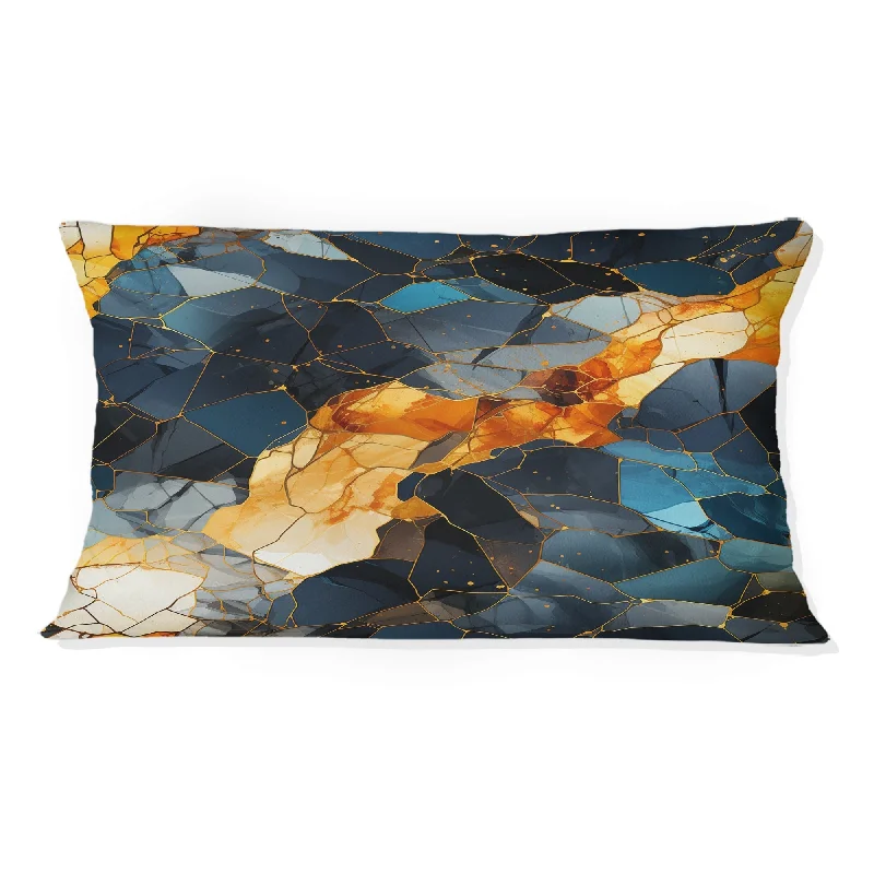 Designart "Retro Revival Marble Pattern" Marble Printed Throw Pillow