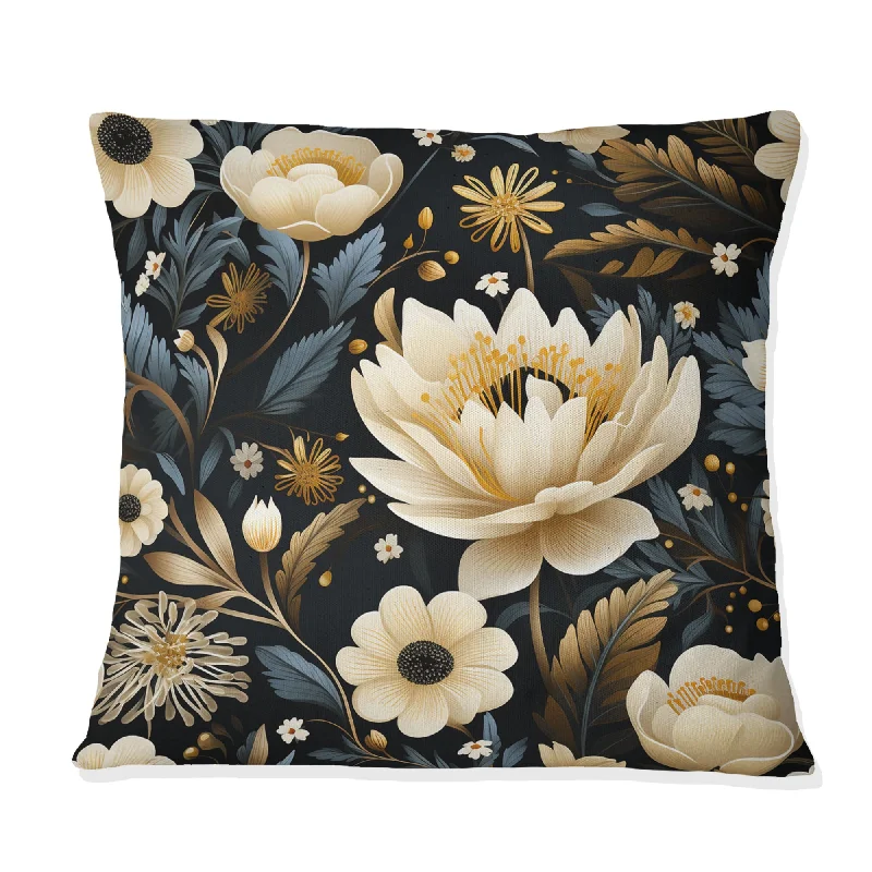 Designart "Timeless Floral Symphony Bouquet II" Floral Printed Throw Pillow