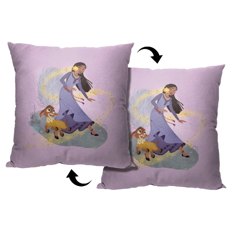 Disney Wish Frolicking Friends Printed Throw Pillow - Pink