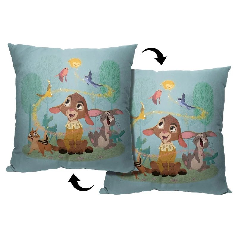 Disney Wish Glow Up Printed Throw Pillow - Blue