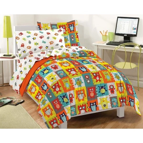 Dream Factory Silly Monsters 7-piece Bed in a Bag with Sheet Set