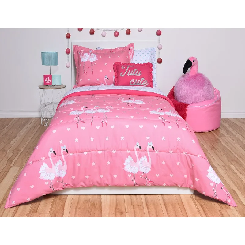 Flamingo Twin 6-piece Bed in a Bag Set