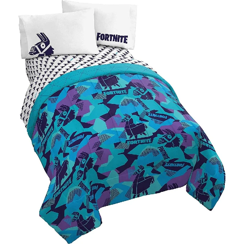 Fortnite Llama Geo Gaming Bedding Set, 100% Microfiber, Super Soft