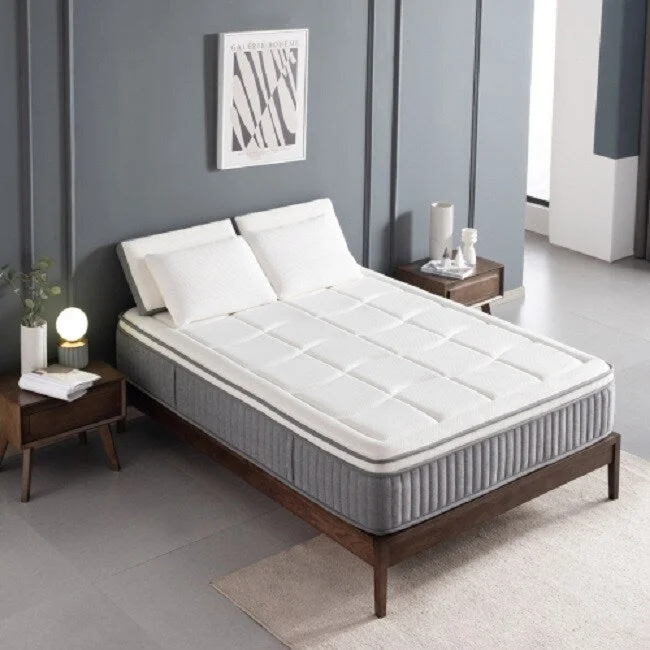 Full Mattress,12 Inch Euro Top Hybrid Mattress, Gel Memory Foam with Pocket Spring Mattress in a Box for Cool Sleep