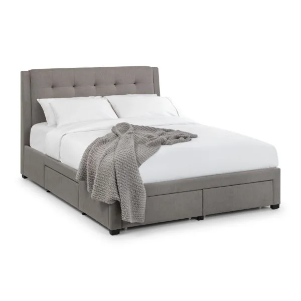 Fullerton Double Bed with 4 Drawers 135cm Grey