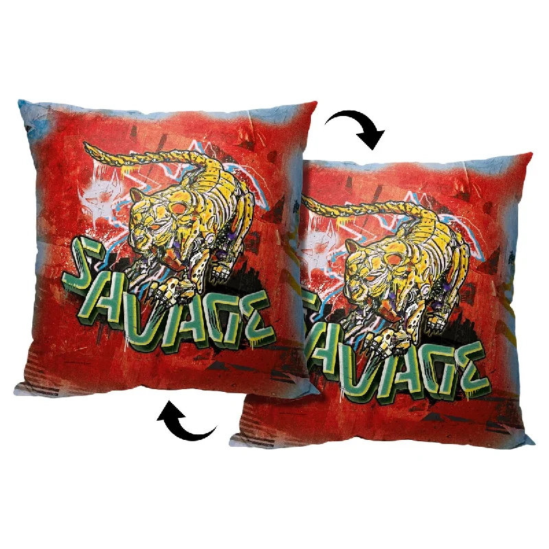 Hasbro Transformers: Rise of the Beasts Savage Printed Throw Pillow - Red