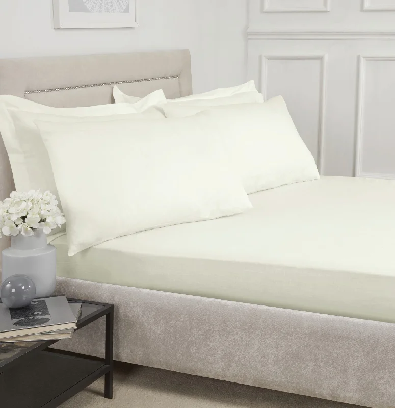 Lewis's 100% Cotton Fitted Bedding Range - Cream