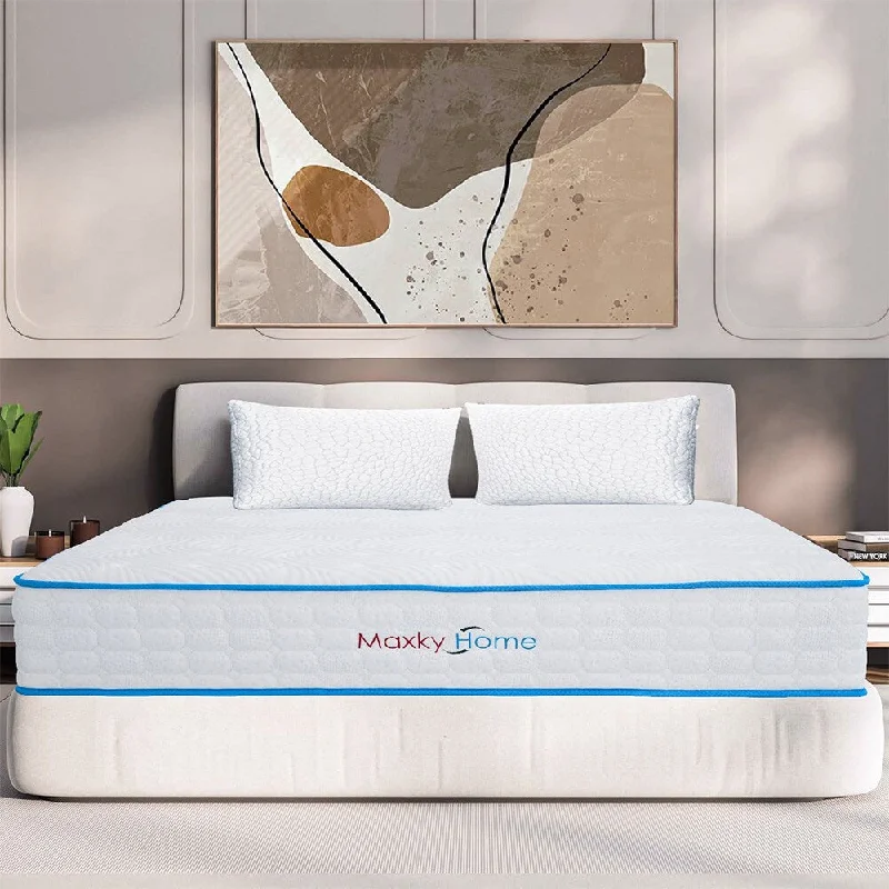 Luxury Medium Firm Gel Memory Foam Bed-in-a-Box Mattress with Pillow