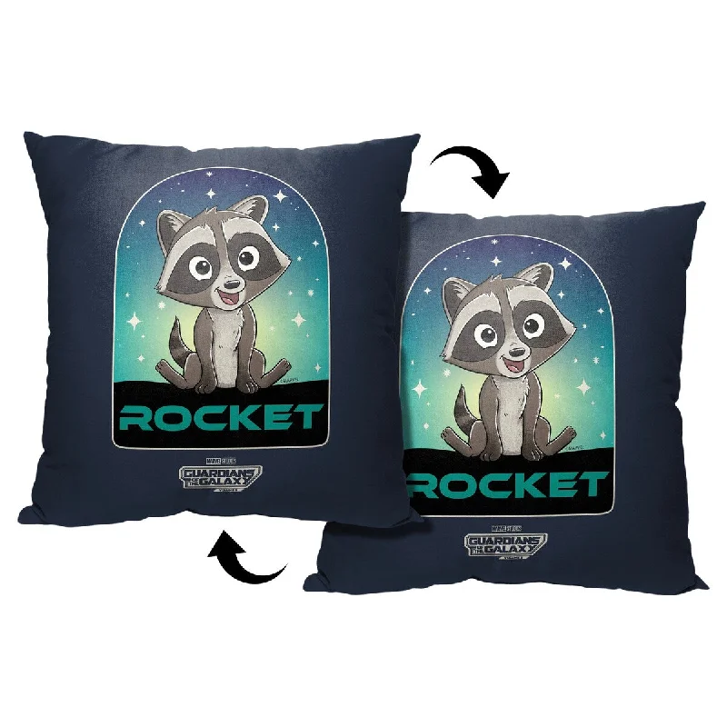 Marvel Guardians of the Galaxy 3 Rocket in the Galaxy Printed Throw Pillow - Grey