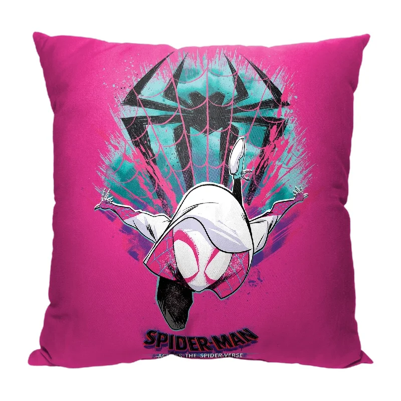 Marvel Spiderman Across the Spiderverse Colorful Explosion 18 Inch Throw Pillow