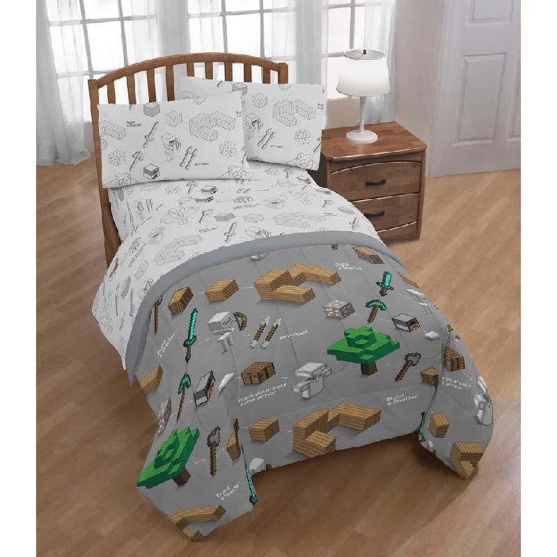 Minecraft Survive 4 Piece Twin Bed Set