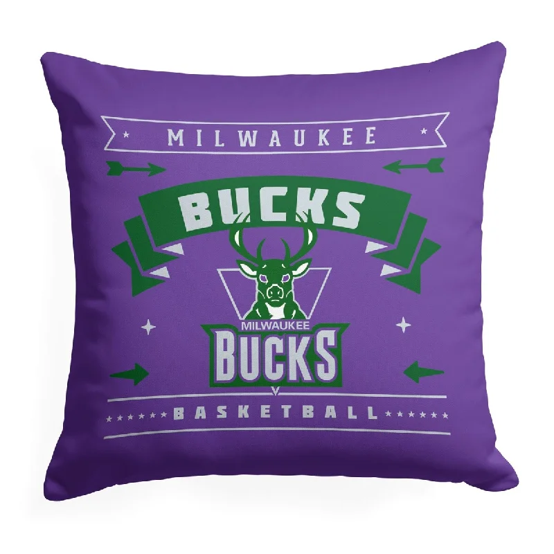 NBA Hardwood Classic Bucks Printed Throw Pillow - Purple