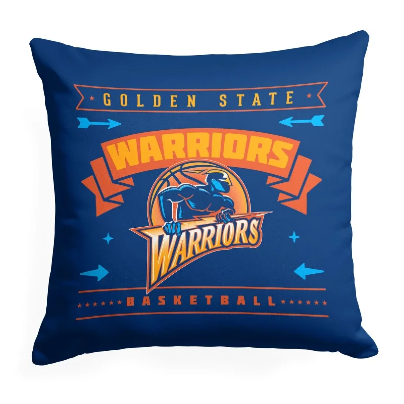 NBA Hardwood Classic Warriors Printed Throw Pillow - Blue