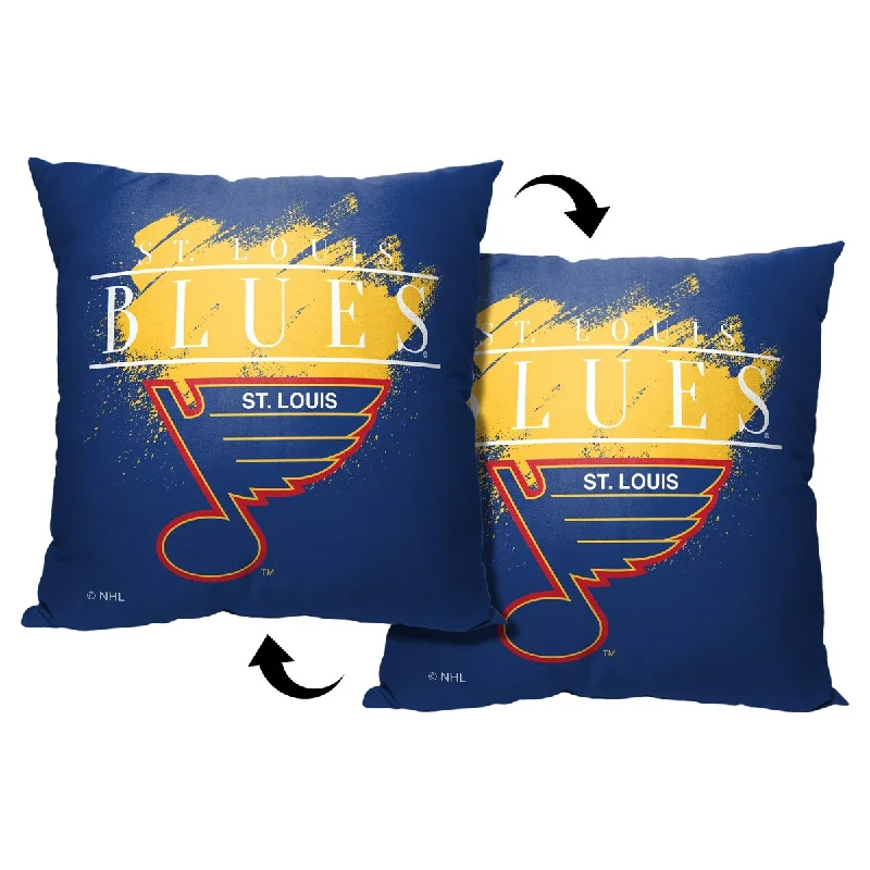 NHL Vintage Burst Blues Printed Throw Pillow - Blue