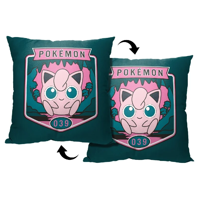 Pokemon Outdoor Jigglypuff Printed Throw Pillow - Green