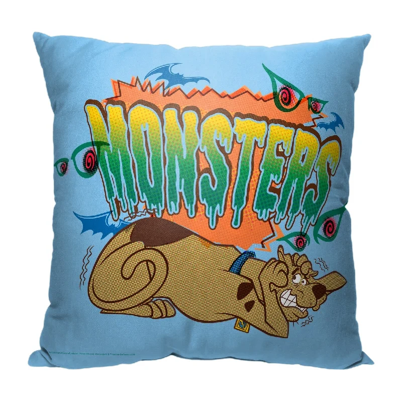 Scooby Doo Monsters Printed Throw Pillow - Blue