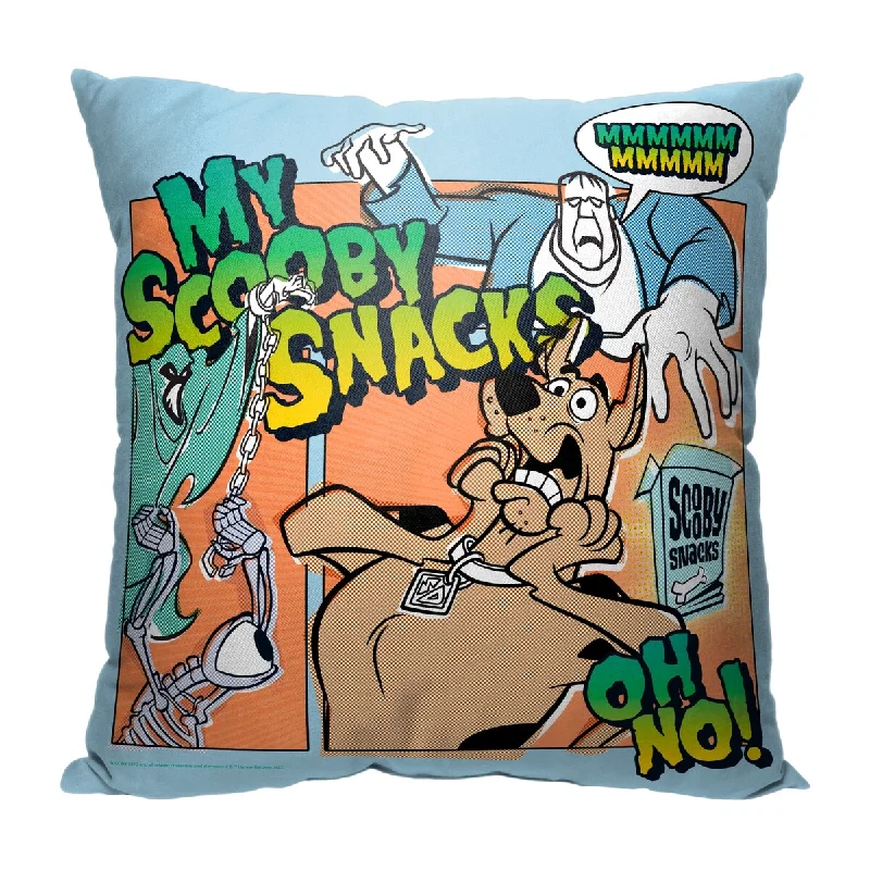 Scooby Doo Uh Oh My Scooby Snacks Printed Throw Pillow - Black