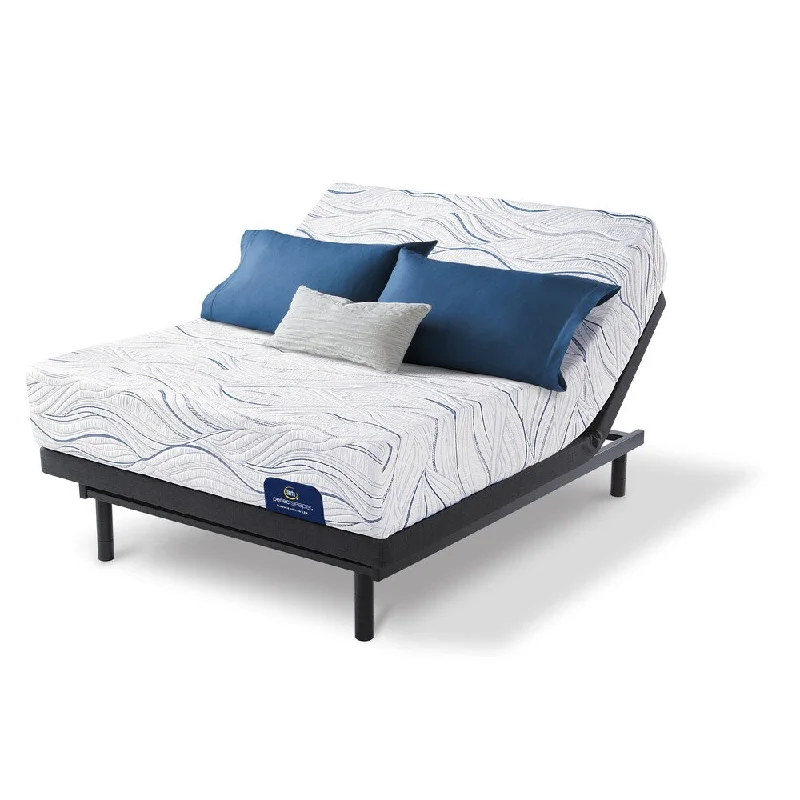 Serta 13-inch Shimmering California King-size Mattress Set with Adjustable Base