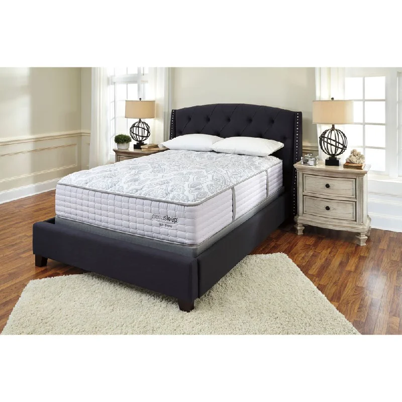 Sierra Sleep Mattresses by Ashley Mount Dana Plush-top Queen-size Mattress and Low-profile Foundation