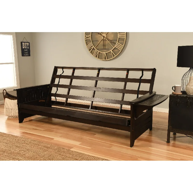 Somette Phoenix Queen-size Futon Frame in Espresso Finish, Mattress Not Included