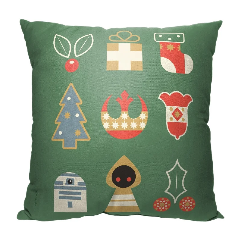 Star Wars Classic A Star Wars Holiday 18 Inch Throw Pillow