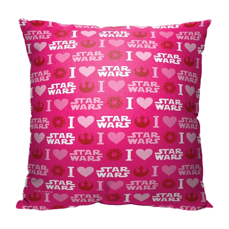 Star Wars Classic I Love Star Wars 18 Inch Throw Pillow