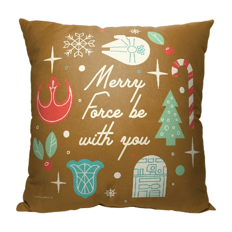 Star Wars Classic Merry Force 18 Inch Throw Pillow