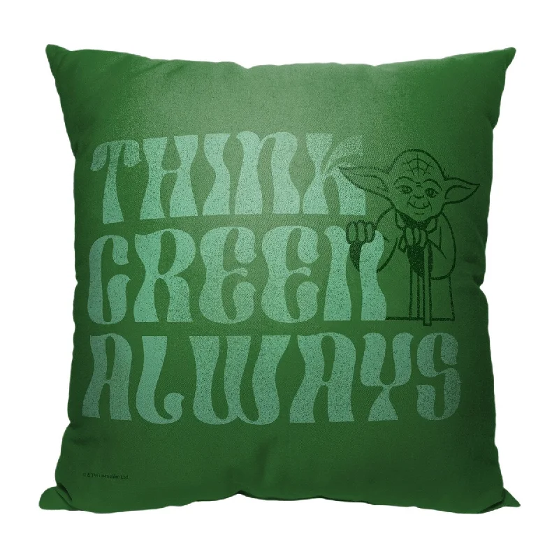 Star Wars Classic Think Green 18 Inch Throw Pillow