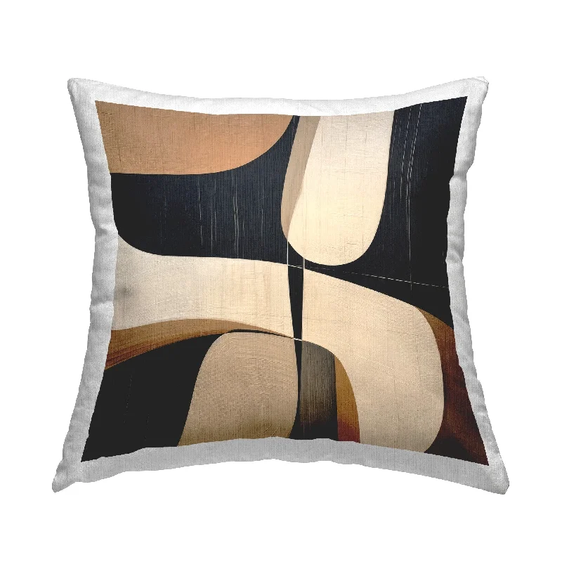 Stupell Modern Curved Shapes Decorative Printed Throw Pillow Design by Irena Orlov