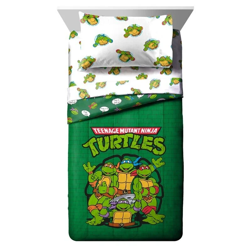 TMNT Green Bricks Twin Bed Set