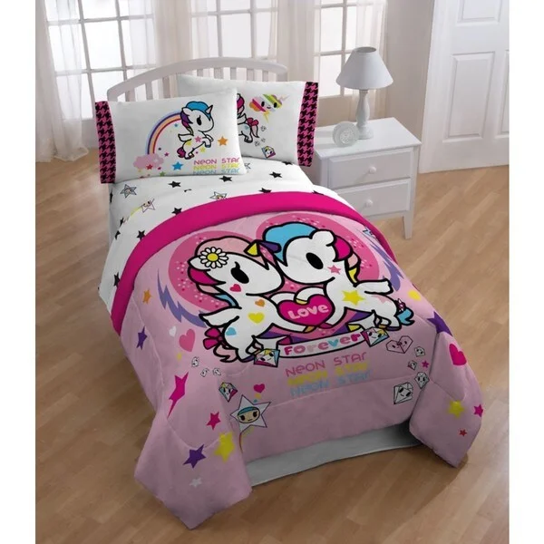 Tokidoki 'I Love Unicorns' Twin 5-piece Bed in a Bag with Sheet Set