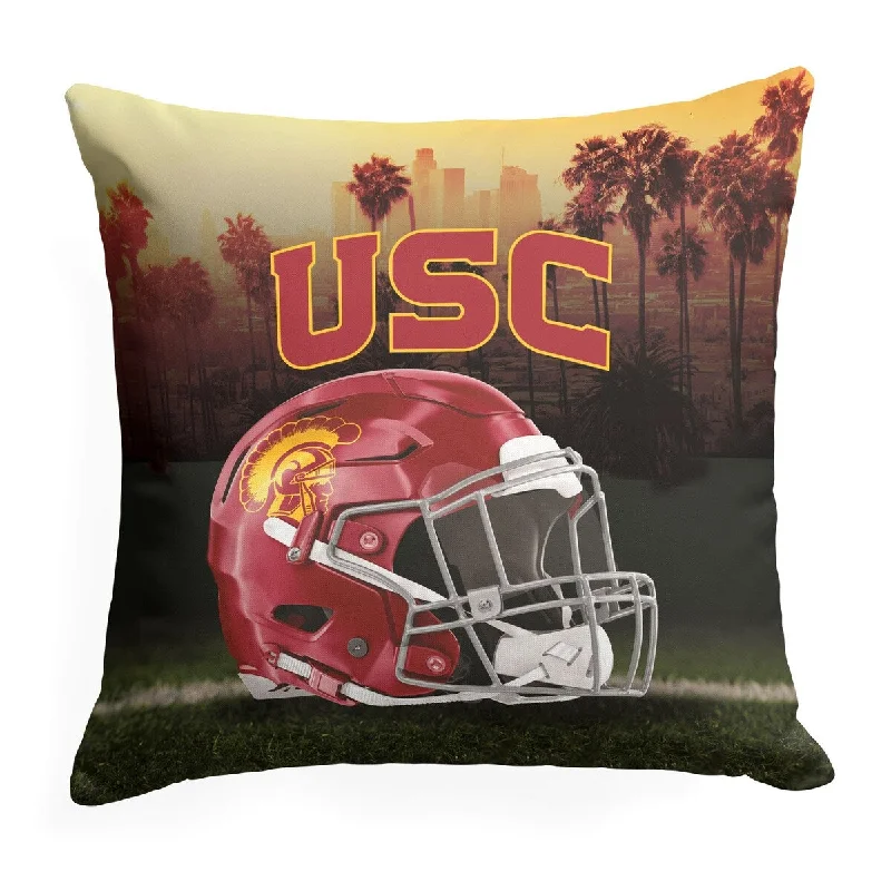 Trojan Love USC Printed Throw Pillow - Red