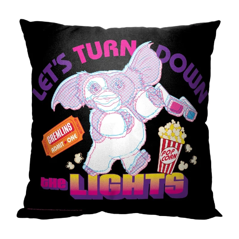 Warner Brothers Gremlins Turn off the Lights 18 Inch Throw Pillow