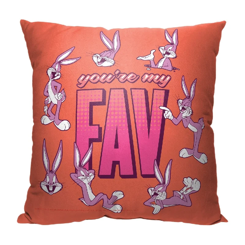 Warner Brothers Looney Tunes You're My Fav 18 Inch Throw Pillow