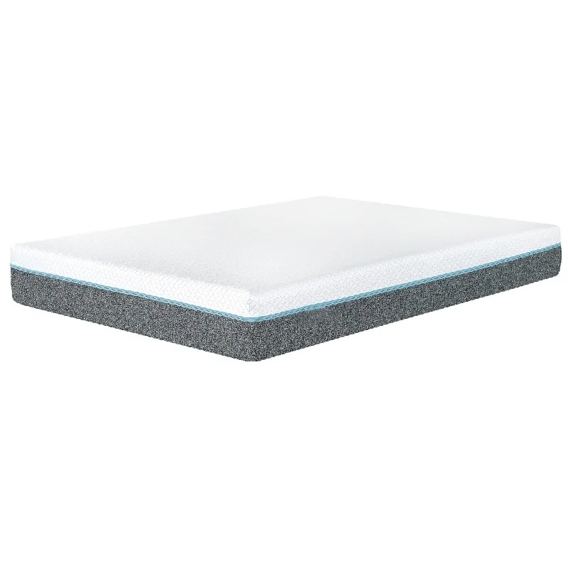 Zoe 10 Inch Queen Size Mattress, Medium Memory Foam, Cooling Gel, Jacquard