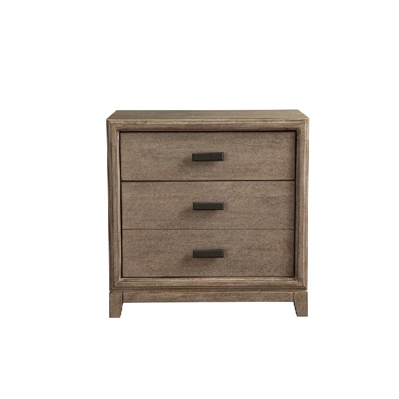 1617APB Antique Grey 2 Drawer Nightstand