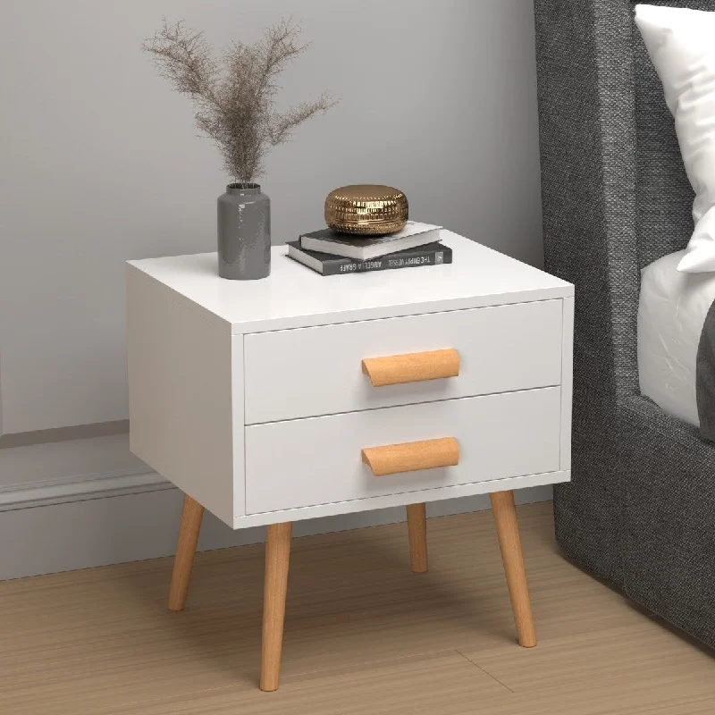 2-Drawer Modern Nightstand