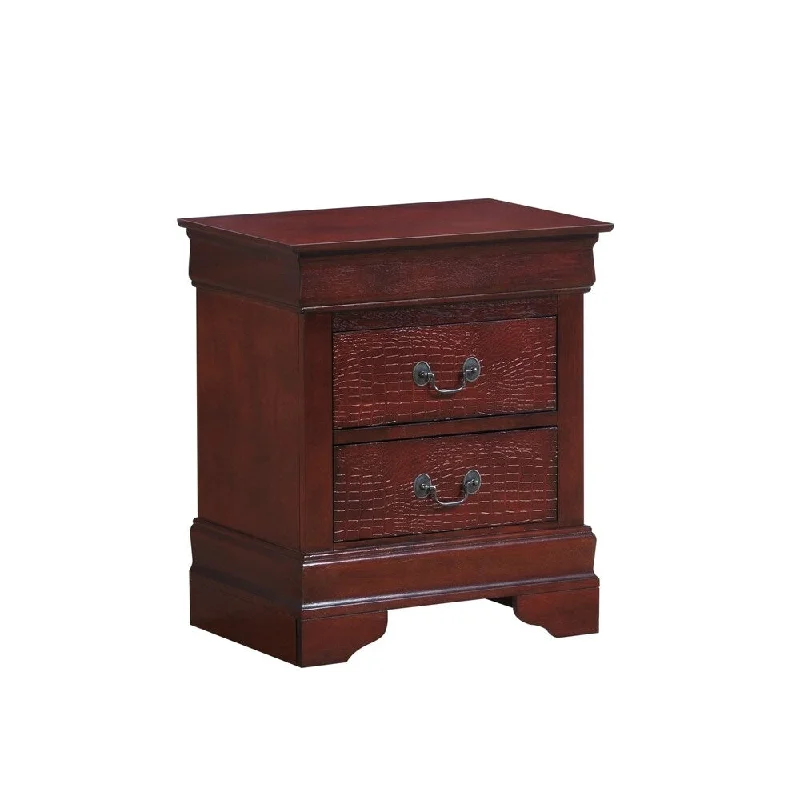 2-drawer Wooden Nightstand