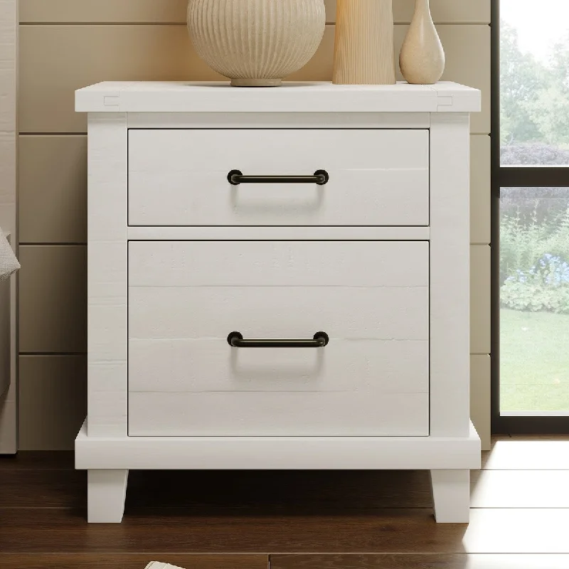 24" White Nightstand