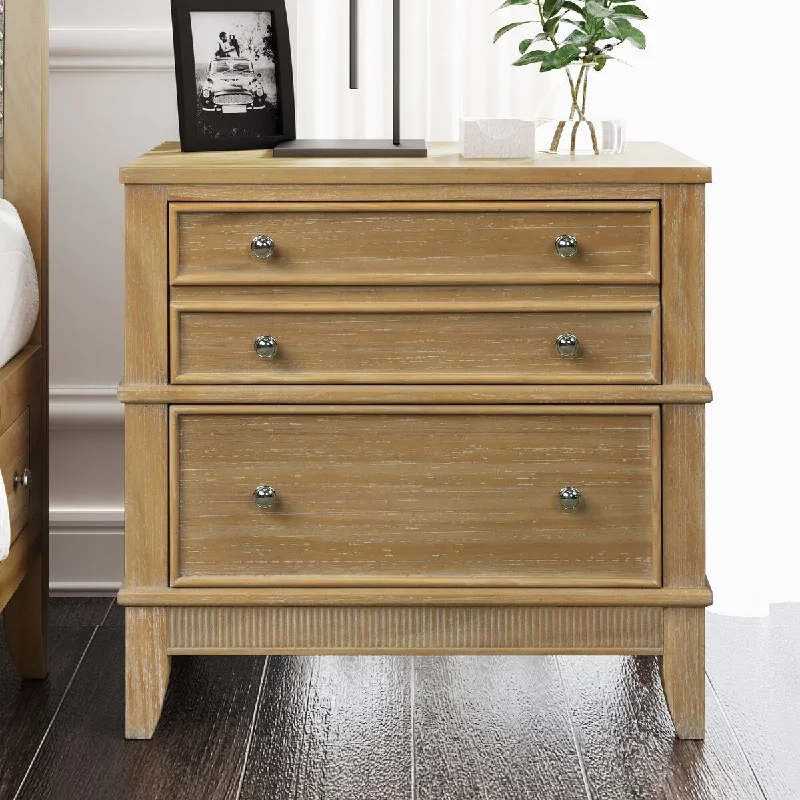 3-Drawer Nightstand for Living Room, Hallway, Entryway