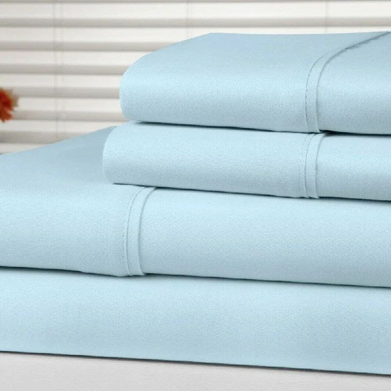 Anti-Microbial 4-Piece Sheet Set King Aqua