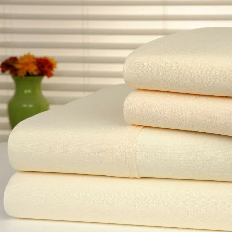 Anti-Microbial 4-Piece Sheet Set Twin Ivory