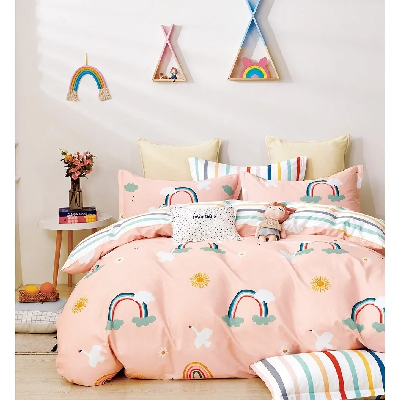 Aurora Rainbow 100% Cotton Reversible Comforter Set