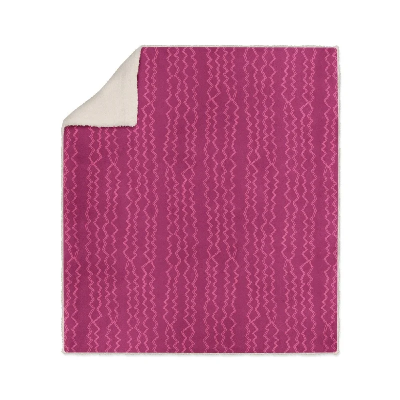 BERBER STRIPE MAGENTA Sherpa Comforter