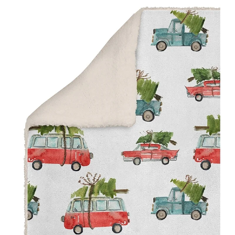 CHRISTMAS CARS Sherpa Comforter